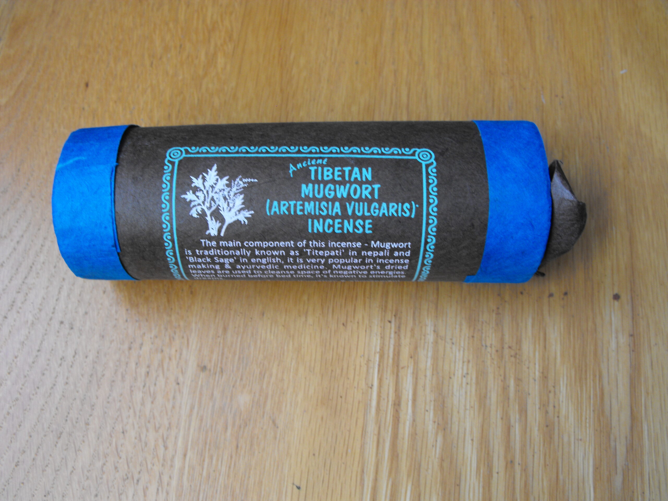 encens 2026 051 Item: #752- Ancient Tibetan Mugwort (Artemisia Vulgaris) Incense.